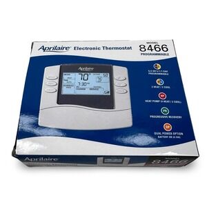 Aprilaire 8466 Programmable Electronic Thermostat Gray 2H/2C 4H/2C HP Dual Power
